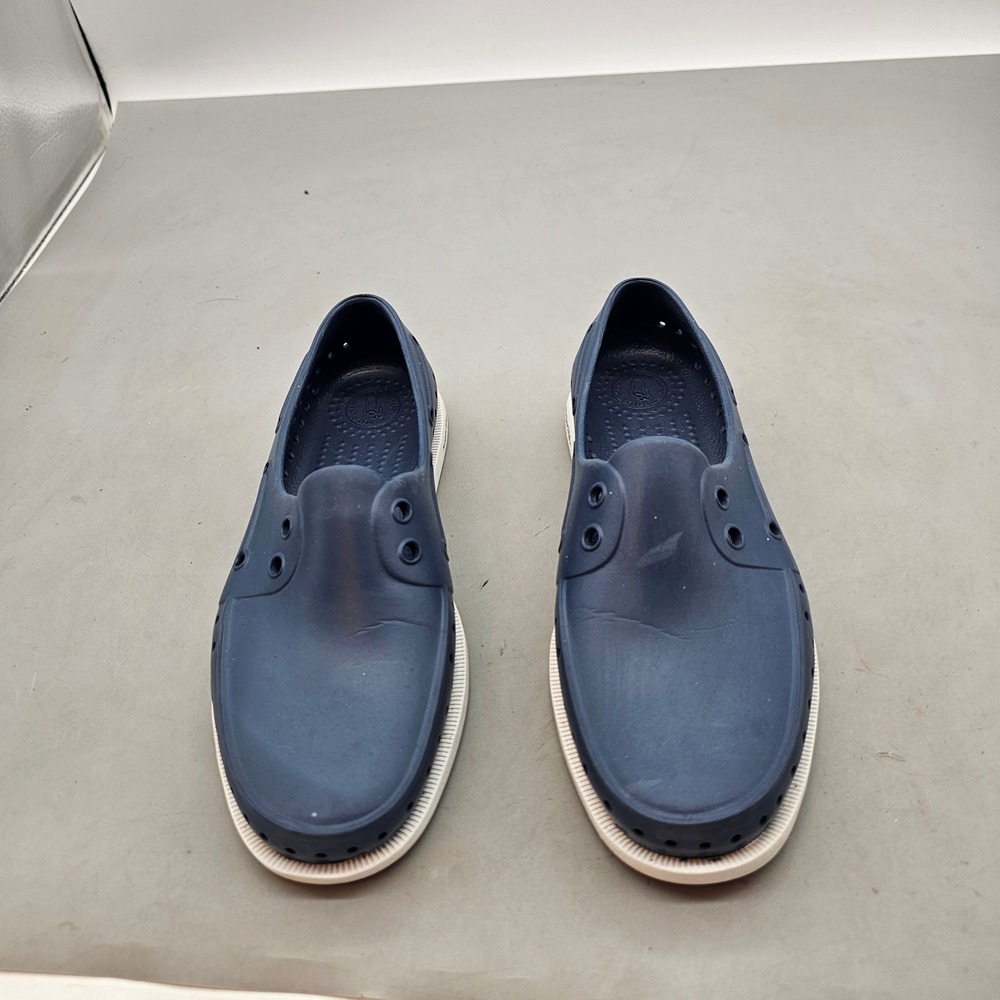 Native Jefferson Sugarlite Navy Blue Perforated Slip On Shoes Mens 6 Womens 8